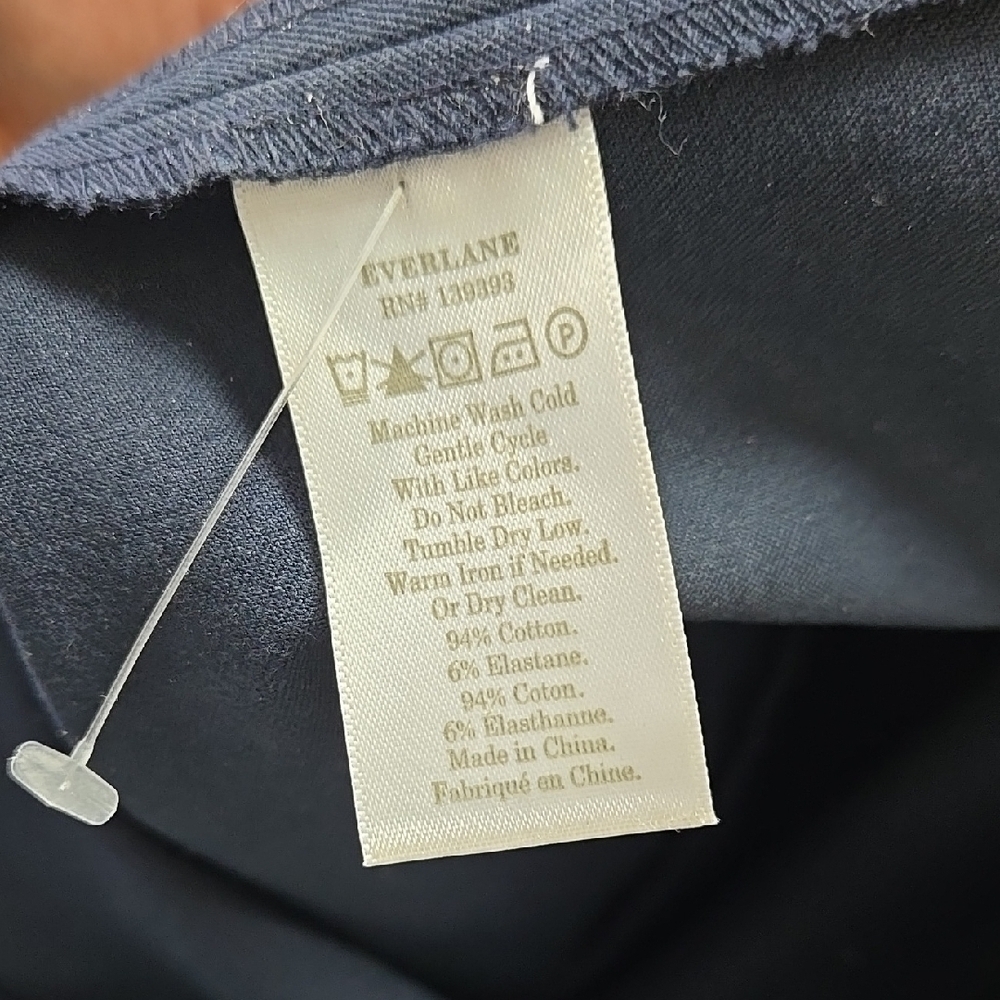 EVERLANE The Bi-Stretch Work Pant | Navy Size 12 - Picture 11 of 13